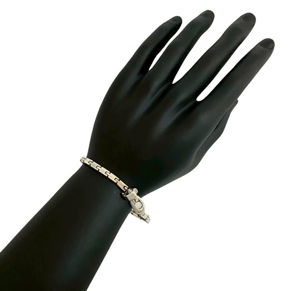 GUCCI ID Bracelet, 925 Sterling Silver, Bangle, Women's, 474-4 - Picture 1 of 5